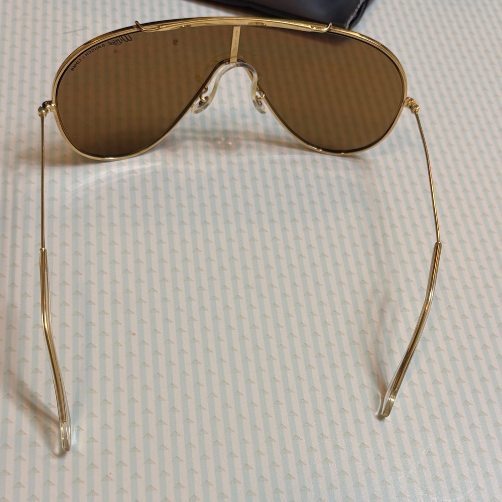 Ray-Ban Gold Frame Sunglasses with Brown Lenses - Picture 4 of 5